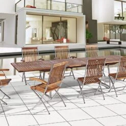 Balke Singapur I Ausziehtisch 180/250x100 Cm Edelstahl/Akazie Geölt -GartenMöbelPro Verkäufe 835288 2