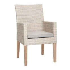 Best Alicante Gartensessel Teak/Geflecht Alabaster