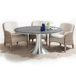 Domus Ventures Palm Tisch Ø150 Cm Aluminium/StoneTEC Brilliant Silver/Granit -GartenMöbelPro Verkäufe 850457 5