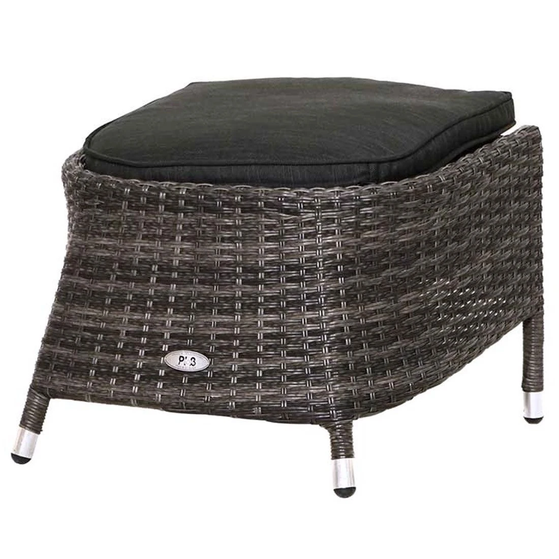 Ploß Rocking Beistellhocker Geflecht Grau-Braun Meliert/Anthrazit 3 Ploß Rocking Beistellhocker Geflecht Grau-Braun Meliert/Anthrazit