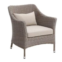 Domus Ventures Bonassola Sessel Halbrundgeflecht/MarinaPlus White Pepper/Grey