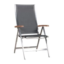 Zebra One Klappsessel Edelstahl/Textilene Silber/Dark Grey -GartenMöbelPro Verkäufe 903015 1 1