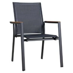 Zebra Fly Stapelsessel Aluminium/Textilene Graphit/Carbon