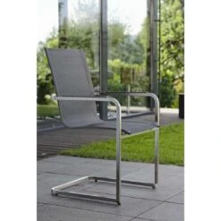 Stern Evoee Freischwinger Edelstahl/Textilene Silber/Silbergrau -GartenMöbelPro Verkäufe 926577 11
