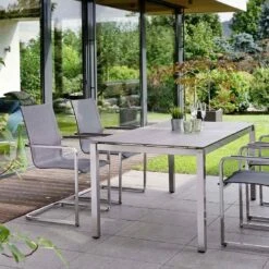 Stern Evoee Freischwinger Edelstahl/Textilene Silber/Silbergrau -GartenMöbelPro Verkäufe 926577 3