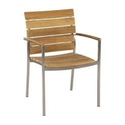 Stern Savona Stapelsessel-Gartenmöbelset 5-teilig Mit Tisch 160x90cm Natur -GartenMöbelPro Verkäufe 951228 3