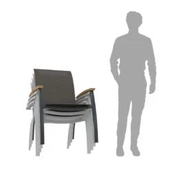 OUTLIV. Davos Stapelsessel Aluminium/Textilene Anthrazit/Grau -GartenMöbelPro Verkäufe 990773 6