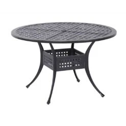 Hartman Palermo Gartentisch Ø120 Cm Aluminiumguss Riven Grey