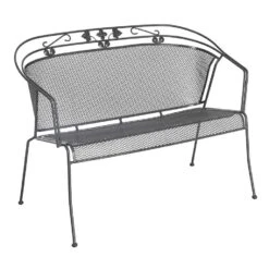 Royal Garden Elegance Gartenbank 114cm Metall Eisengrau