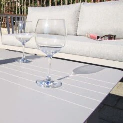 Acamp Gondola Loungeset 4-tlg. Mit Tisch 110x60 Cm Taupe/Grau -GartenMöbelPro Verkäufe acamp gondola loungeset 4 tlg mit tisch 110x60 cm 1434557 8