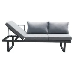 Acamp Hollywood Gartenliege Aluminium/Polster Anthrazit/Silbergrau -GartenMöbelPro Verkäufe acamp hollywood loungeliege aluminium polster 1434634 9