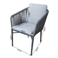 Acamp Manhattan Gartensessel Aluminium/Rope/Polster Anthrazit/Silbergrau -GartenMöbelPro Verkäufe acamp manhattan diningsessel aluminium rope polster 1258447 8