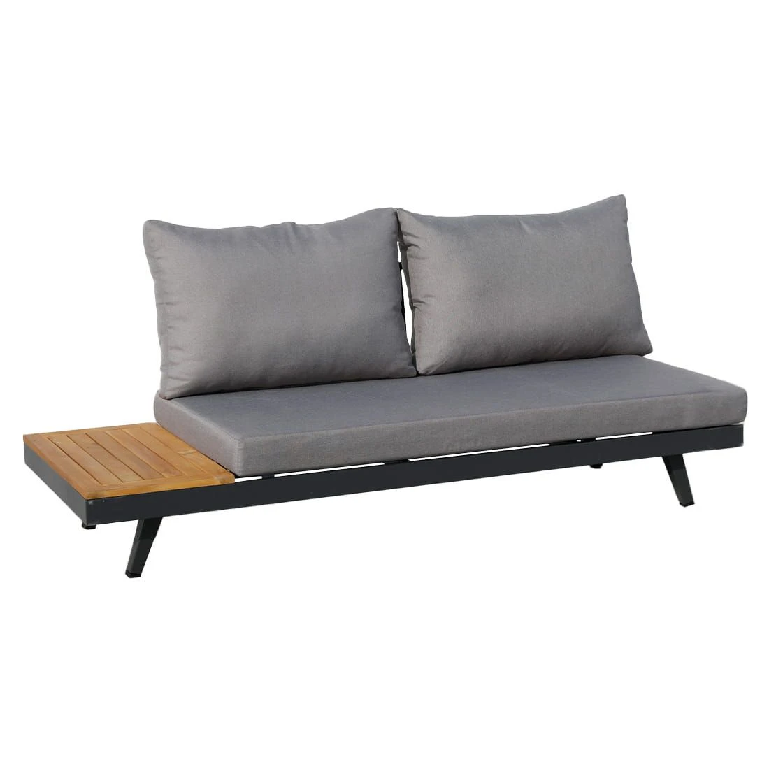 Acamp Naxos Loungeset 3-tlg. Mit Tisch 70x70 Cm Anthrazit/Teak-Look 6 Acamp Naxos Loungeset 3-tlg. Mit Tisch 70x70 Cm Anthrazit/Teak-Look – Bild 4