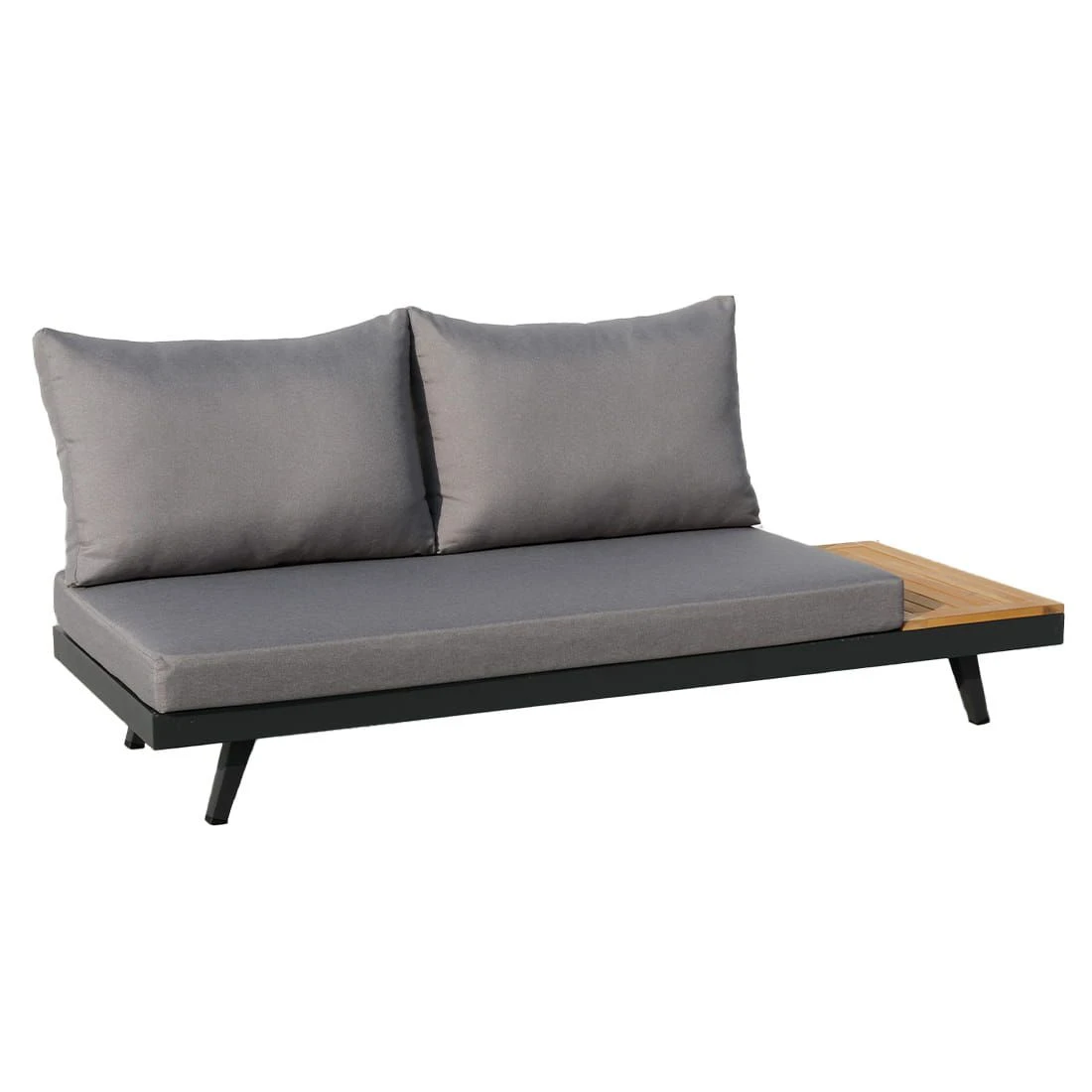 Acamp Naxos Loungeset 3-tlg. Mit Tisch 70x70 Cm Anthrazit/Teak-Look 7 Acamp Naxos Loungeset 3-tlg. Mit Tisch 70x70 Cm Anthrazit/Teak-Look – Bild 5