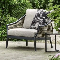 Apple Bee Milou Loungesessel Aluminium/Rope/Bee Wett Schwarz/Willow -GartenMöbelPro Verkäufe apple bee milou lounge loungesessel aluminium rope bee wett black willow nature grey 1098551 1