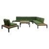 Apple Bee Pebble Beach Ecklounge 6-tlg. Aluminium/Bee Wett Black/Olive Green