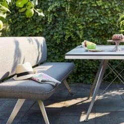 Best Babylon Bravour Gartenbank 150cm Edelstahl/Horizon Silber/Humo -GartenMöbelPro Verkäufe best beyond babylon 3 sitzerbank 150cm edelstahl horizon 1380514 2