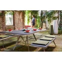 Best Beyond Purity Gartenbank 150 Cm Edelstahl/HPL Silber/Schiefer -GartenMöbelPro Verkäufe best beyond purity 3 sitzerbank 150 cm edelstahl hpl 1380668 3