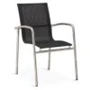 Best Karthum Stapelsessel Edelstahl/Ergotex Silber/Schwarz