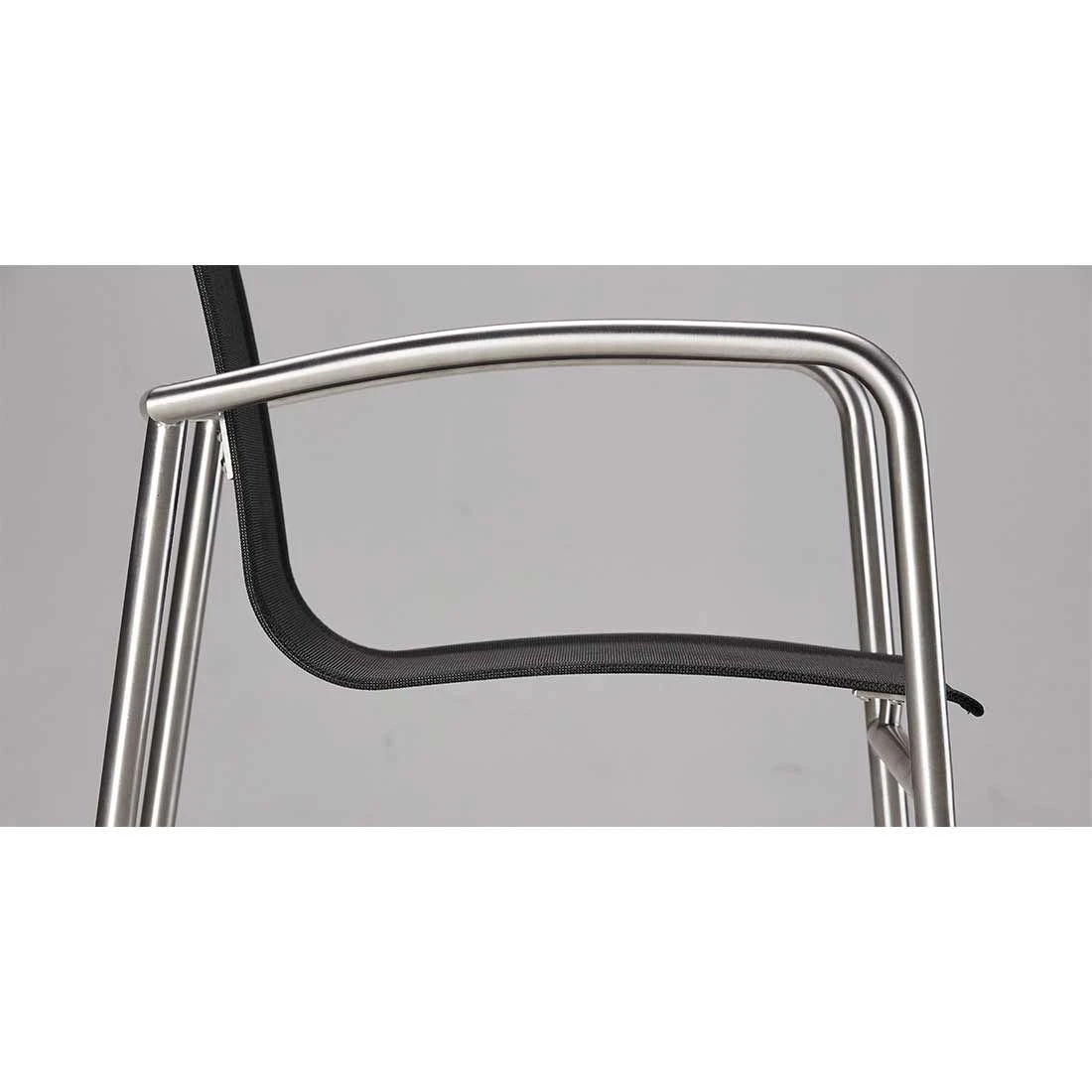 Best Karthum Stapelsessel Edelstahl/Ergotex Silber/Schwarz 4 Best Karthum Stapelsessel Edelstahl/Ergotex Silber/Schwarz – Bild 2