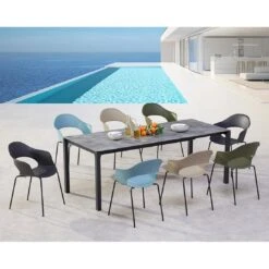 Best Palazzo Ausziehtisch 160/210x90cm Stahl/HPL Anthrazit/Zement -GartenMöbelPro Verkäufe best palazzo ausziehtisch 160 210x90cm stahl hpl 1380921 3