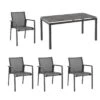 Best Rhodos Gartenmöbelset 5-tlg. Mit Tisch 160x90cm Anthrazit -GartenMöbelPro Verkäufe best rhodos gartenmoebelset 5 tlg mit tisch 160x90cm 1426747 1