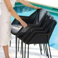 Cane-Line Breeze Stapelsessel Stahl/Geflecht Black -GartenMöbelPro Verkäufe cane line breeze stapelsessel stahl geflecht 1463234 3