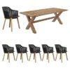 Cane-Line Choice Gartenmöbeldet 7-tlg. Mit Tisch 220x100cm Black/Natur -GartenMöbelPro Verkäufe cane line choice gartenmoebeldet 7 tlg mit tisch 220x100cm 1481373 1