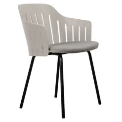 Cane-Line Choice Gartenstuhl Stahl/Polypropylen + Kissen Black/Taupe