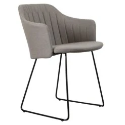 Cane-Line Choice Gartenstuhl Stahl/Polypropylen + Sitz-/Rückenkissen Black/Taupe