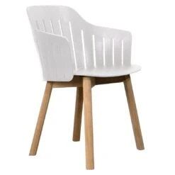 Cane-Line Choice Gartenstuhl Teak/Polypropylen Natur/Weiß