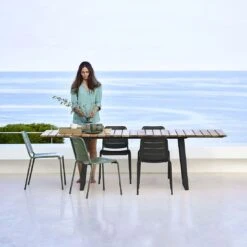 Cane-Line Copenhagen Ausziehtisch 160/243x84 Cm Aluminium/Teak Lava Grey/Natur -GartenMöbelPro Verkäufe cane line copenhagen ausziehtisch 160 243x84 cm aluminium teak 1463553 4