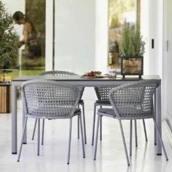 Cane-Line Lean Stapelstuhl Stahl/Geflecht Light Grey -GartenMöbelPro Verkäufe cane line lean stapelstuhl stahl geflecht 1463608 2