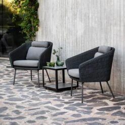 Cane-Line Level Beistelltisch 48x48cm Aluminium/Keramik Lava Grey/Light Grey -GartenMöbelPro Verkäufe cane line level beistelltisch 48x48cm aluminium keramik 1479943 3