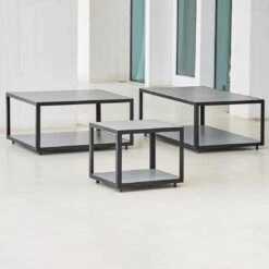 Cane-Line Level Beistelltisch 48x48cm Aluminium/Keramik Lava Grey/Light Grey -GartenMöbelPro Verkäufe cane line level beistelltisch 48x48cm aluminium keramik 1479943 4