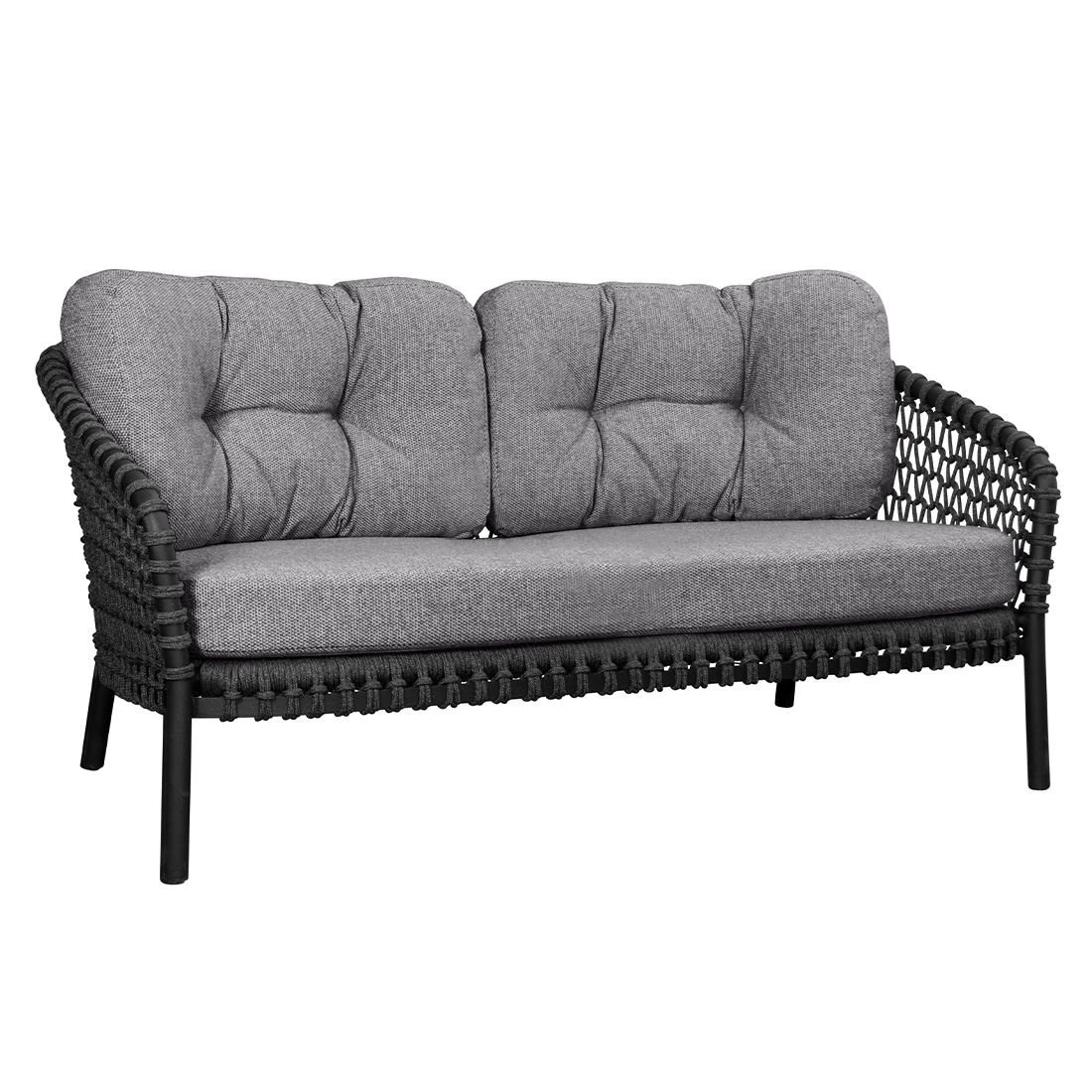 Cane-Line Ocean Gartensofa 155cm Aluminium/Rope/Polypropylen Dark Grey 4 Cane-Line Ocean Gartensofa 155cm Aluminium/Rope/Polypropylen Dark Grey – Bild 2