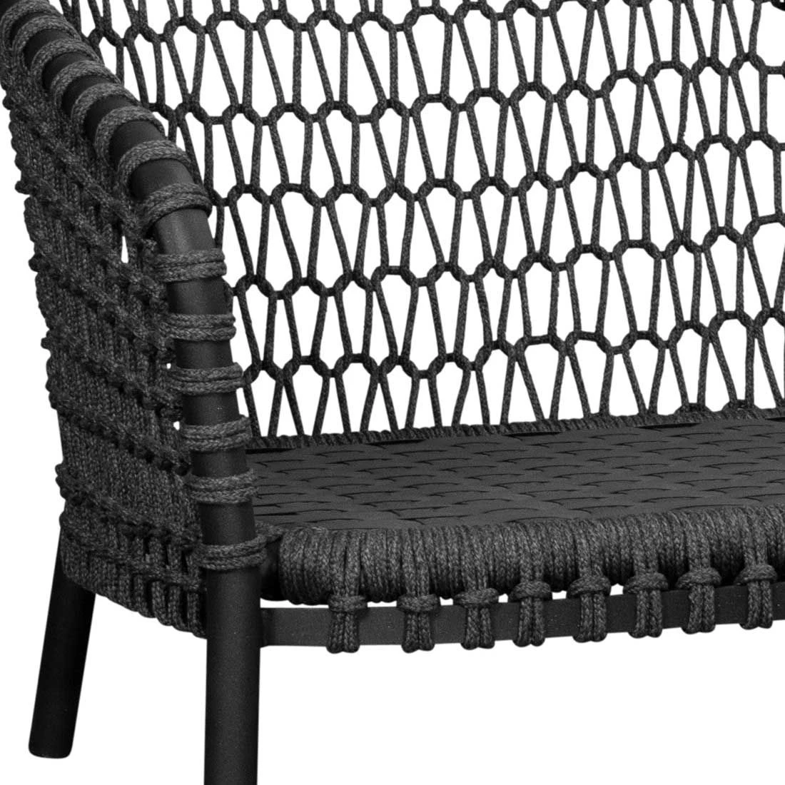 Cane-Line Ocean Gartensofa 155cm Aluminium/Rope/Polypropylen Dark Grey 5 Cane-Line Ocean Gartensofa 155cm Aluminium/Rope/Polypropylen Dark Grey – Bild 3