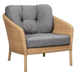 Cane-Line Ocean Loungesessel Aluminium/Geflecht Dark Grey/Natur -GartenMöbelPro Verkäufe cane line ocean loungesessel aluminium geflecht 1480064 2