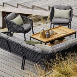 Cane-Line Ocean Loungesessel Aluminium/Rope Dark Grey -GartenMöbelPro Verkäufe cane line ocean loungesessel aluminium rope 1480075 3
