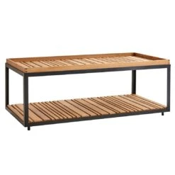 Cane-Line Ocean Loungeset 5-tlg. Mit Tischen Aluminium/Teak Dark Grey/Natur -GartenMöbelPro Verkäufe cane line ocean loungeset 5 tlg mit tischen aluminium teak 1481681 5