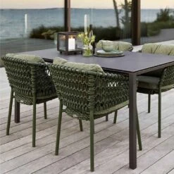 Cane-Line Ocean Stapelsessel Aluminium/Rope Dark Green -GartenMöbelPro Verkäufe cane line ocean stapelsessel aluminium rope 1463927 3