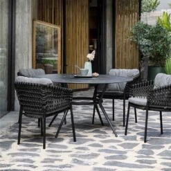 Cane-Line Ocean Stapelsessel Aluminium/Rope Dark Grey -GartenMöbelPro Verkäufe cane line ocean stapelsessel aluminium rope 1464081 5