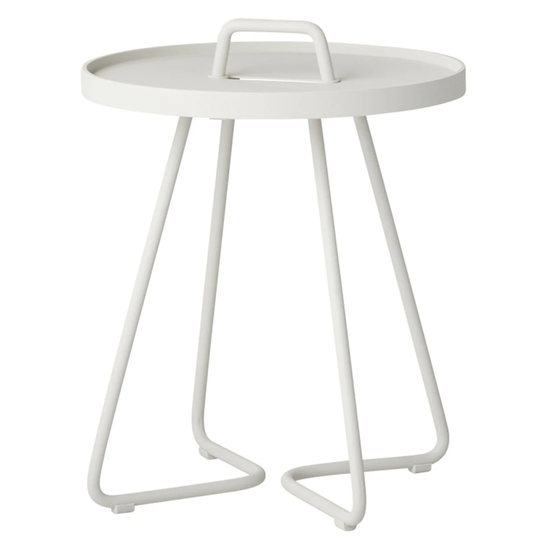 Cane-Line On-the-move Beistelltisch Ø37x47 Cm Aluminium White 3 Cane-Line On-the-move Beistelltisch Ø37x47 Cm Aluminium White