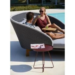 Cane-Line On-the-move Beistelltisch Ø44x54 Cm Aluminium Bordeaux -GartenMöbelPro Verkäufe cane line on the move beistelltisch durchm44x54 cm aluminium 1464169 3