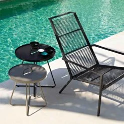 Cane-Line On-the-move Beistelltisch Ø52x60 Cm Aluminium Black -GartenMöbelPro Verkäufe cane line on the move beistelltisch durchm52x60 cm aluminium 1464125 2