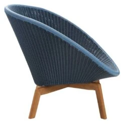 Cane-Line Peacock Loungesessel Teak/Aluminium/Geflecht Midnight/Dusty Blue/Natur -GartenMöbelPro Verkäufe cane line peacock loungesessel teak aluminium geflecht 1464906 3