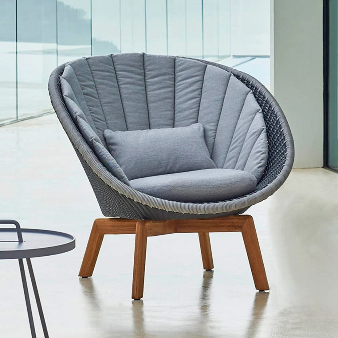 Cane-Line Peacock Loungesessel Teak/Geflecht Grey/Light Grey 3 Cane-Line Peacock Loungesessel Teak/Geflecht Grey/Light Grey