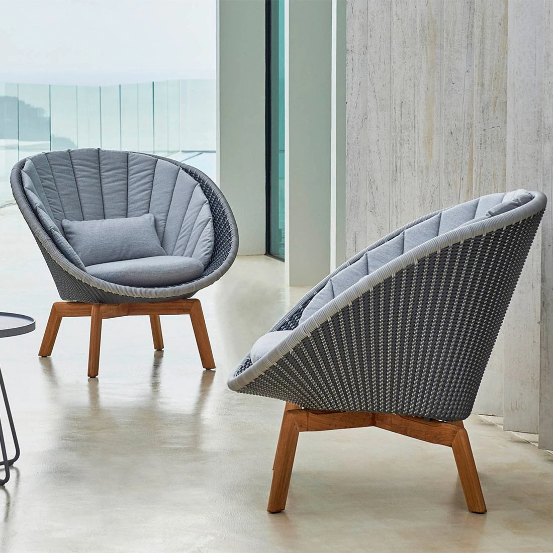 Cane-Line Peacock Loungesessel Teak/Geflecht Grey/Light Grey 5 Cane-Line Peacock Loungesessel Teak/Geflecht Grey/Light Grey – Bild 3