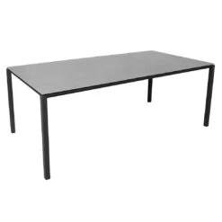 Cane-Line Pure Gartentisch 200x100cm Aluminium/Keramik Lava Grey/Concrete Grey