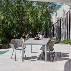 Cane-Line Vibe Gartensessel Stahl/Geflecht Light Grey/Bordeaux/Dusty Rose -GartenMöbelPro Verkäufe cane line vibe loungestuhl stahl geflecht 1465423 4